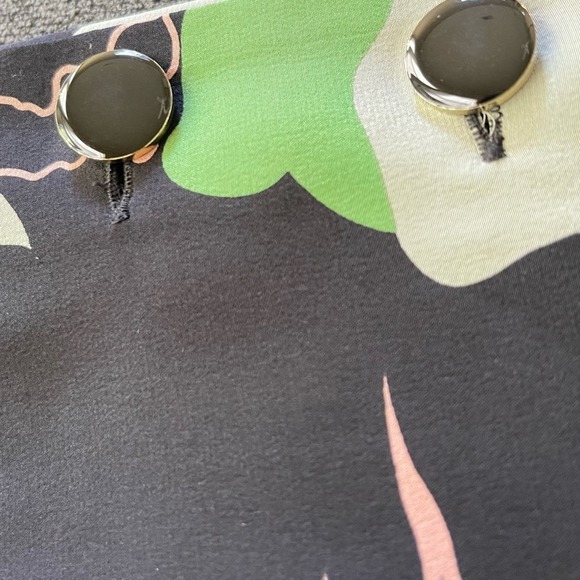 Marni Silk Black Floral Print Long Sleeve Midi Dress Size 40 - Picture 7 of 7